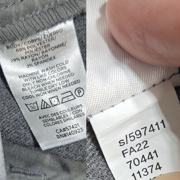 LOFT Pull On Taper Pants Brushed Flannel Gray High Rise Career Office Pockets - Picture 8 of 9